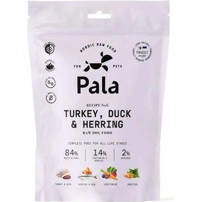 PALA Raw Dog Food nr.6 Turkey Duck & Herring 100 g