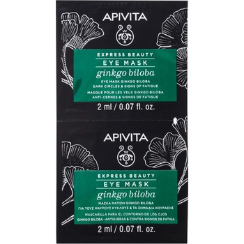 APIVITA Express Beauty Маска за околоочен контур, гинко билоба, 2 x 2 ml
