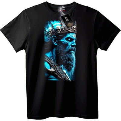 NOONEBRAND Тениска Череп Крал с Корона - 6XL, White