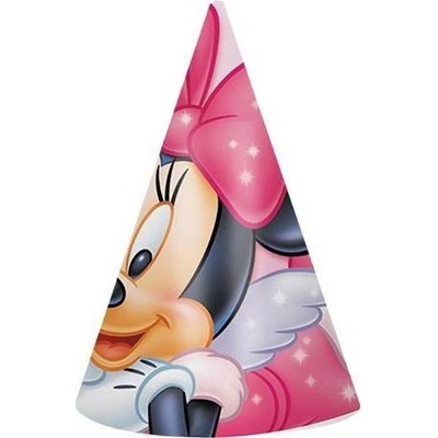 Cakesicq Párty papierová čiapka ružová Minnie 6ks