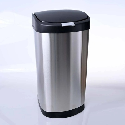 55 л. кош за отпадъци цвят матиран инокс (018570)