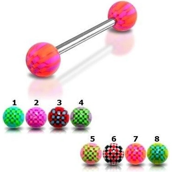 Šperky4U piercing do jazyka akrylát PJ01100-YB