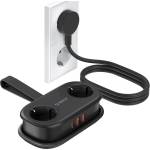 ORICO APP 15.5W 5в1 Разклонител 2x AC + 2x USB-A + 1x USB-C - Черен (ORICO-AP3-2A2U1C-PRO-EU-BK)