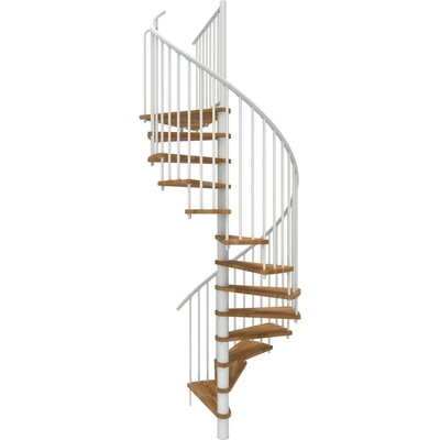 Minka STAIRS Kombinované točité schodiště Spiral Smart dub/bílá pr. 140 cm