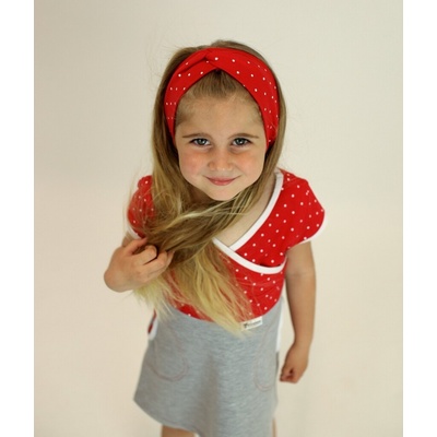KocourMourek Čelenka červená s bílými puntíky – Zboží Dáma