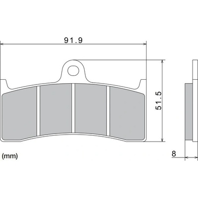 Brzdové destičky, NISSIN (semi-metalická směs) 2 ks v balení M501-392