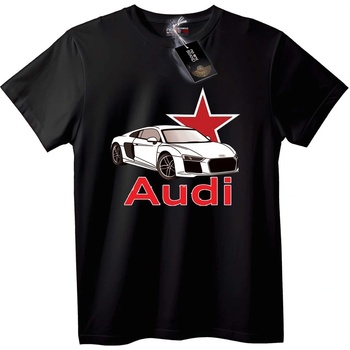 NOONEBRAND Тениска Audi Автомобилна Звезда - 2XL, Black