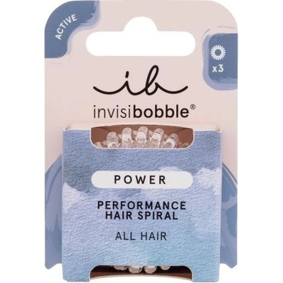 Invisibobble Power Performance Hair Spiral ластик за коса 3 бр цвят безцветен