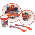 Stor Комплект за хранене с неплъзгаща основа Stor - Premium, Spiderman Moving Target, 5 части (83585)
