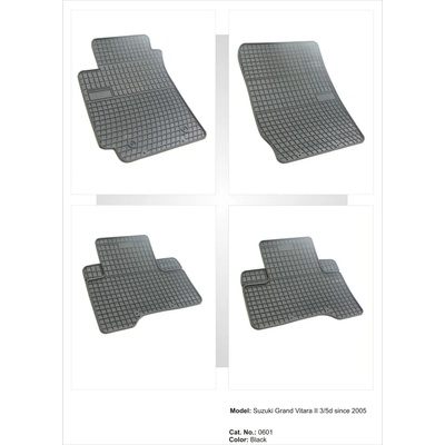 FroGum Гумени стелки за SUZUKI Grand Vitara (2005-2015) - 3 / 5 врати, марка Frogum (0601)