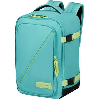 American Tourister TAKE2CABIN Batoh modrý Dusty Turquoise/Lime 24L