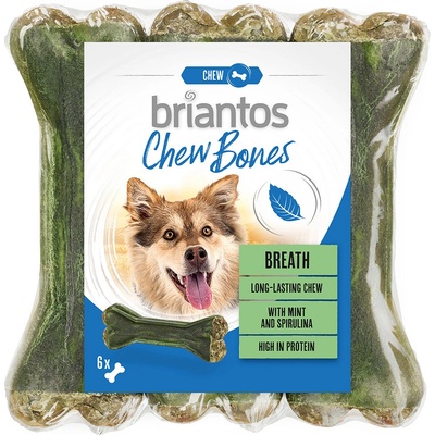 Briantos Chew Bones Breath s mätou a spirulinou 6 x 12 cm 330 g