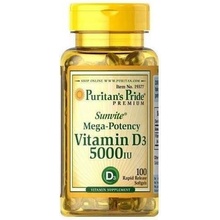 PURITAN'S PRIDE Vitamin D3 5000 IU 100 kapslí