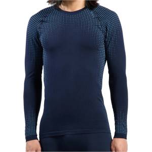 Odlo Мъжко синтетично термобельо Odlo Performance Warm Bl Top Crew Neck L/S Synthetic base layer - Dark Sapphire (014-2608-0212)