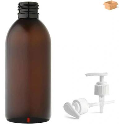 Tera plastová lahvička hnědás bílou pumpičkou 250 ml 180 ks