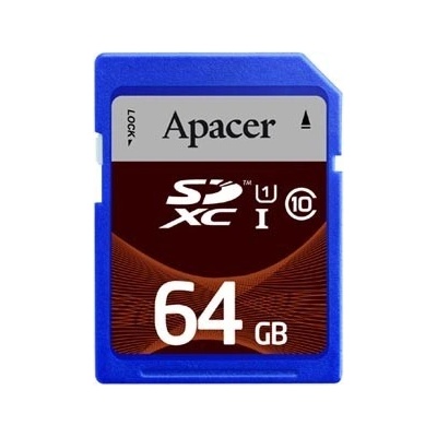 Apacer Secure Digital Card 64GB SDXC AP64GSDXC10U1-R