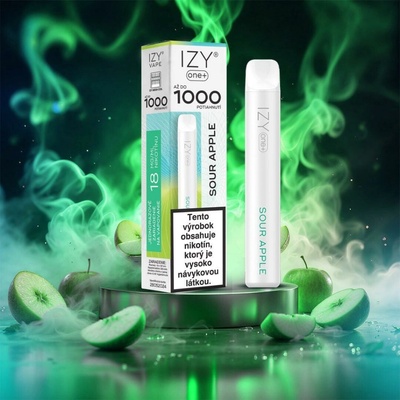 IZY one+ Sour Apple 18 mg 1000 poťahov