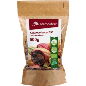 Zdravý den Kakaové boby Bio celé nepražené 500 g
