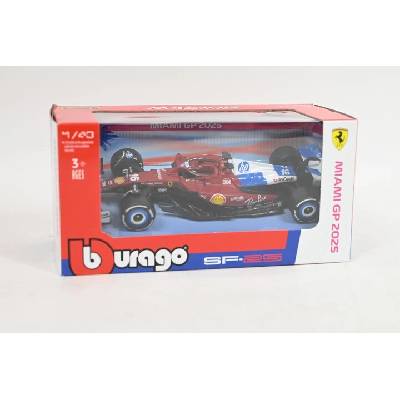 Model Scuderia Ferrari SF-25 BBurago 16 Charles Leclerc Miami GP 2025 1:43