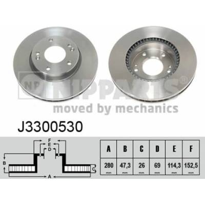 NIPPARTS Brzdový kotouč J3300530