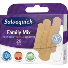 Salvequick Family mix sada rodinných, voděodolných náplastí 26 ks