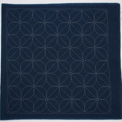 Hana-Fukin sashiko utěrka 33 × 33 cm kamon indigo – Hledejceny.cz