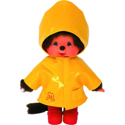 Monchhichi Mončiči chlapec v žltej pláštenke 20 cm