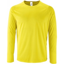 SOĽS Sporty Lsl Pánske funkčné tričko dlhý rukáv SL02071 Neon yellow
