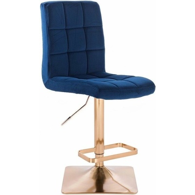 LuxuryForm Design Toledo Velur na zlatej hranatej podstave modrá