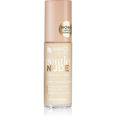 AA Wings of Color Gentle Nude Foundation tekutý make-up s hydratačným účinkom 403 Light Beige 30 ml
