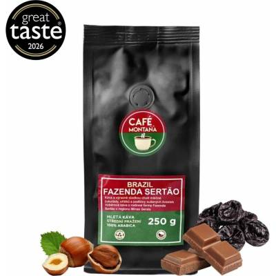 Café Montaña Brazil Fazenda Sertão mletá káva Standardní mletí 250 g