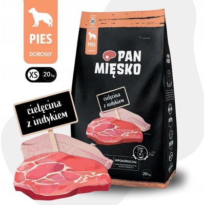 Pan Miesko Teľacie s morčacím 20 kg