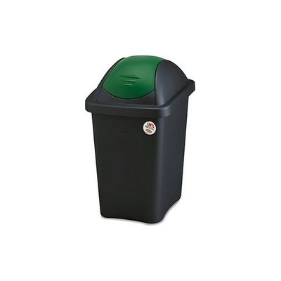 Multipat Kôš odpadkový výklop 30l obdĺžnikový ČER/ZO plastové veko