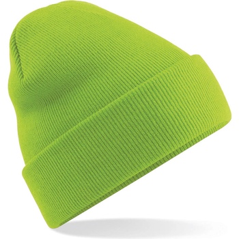 Beechfield zimní čepice Original Cuffed beanie limetková