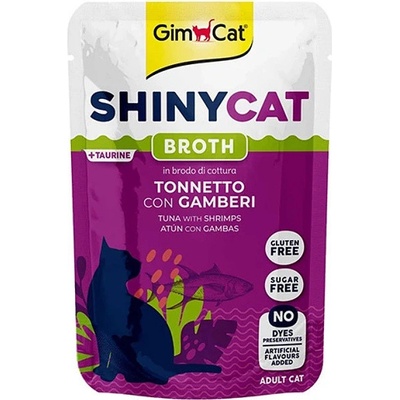 Gimcat ShinyCat tuňák s krevetami ve vývaru 70 g
