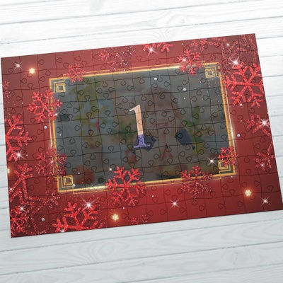 Art gift Картонен пъзел А4 със снимка - Коледна звезда