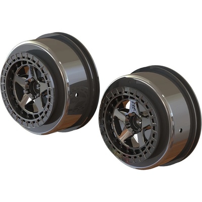 Arrma disk SC 2.2"/3.0" 14 mm Hex černý chrom 2