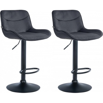 Design-Shop Vonore samet Černá / černá 2 ks