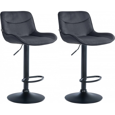 Design-Shop Vonore samet Černá / černá 2 ks