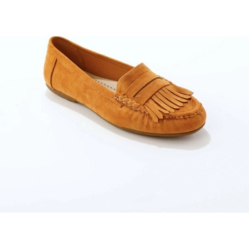 Mokasíny z imitace semiše béžová