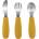 Zopa Silicone Children's Cutlery прибор за деца 6 m+ Mustard Yellow 3 бр