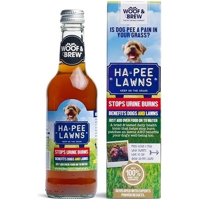 Woof & Brew Ha-Pee Lawns Tonikum proti skvrnám na trávníku 330 ml