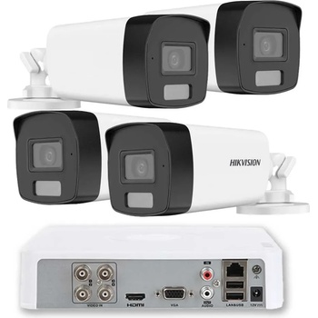 HIKVISION Комплект ZK4340W с 4 Камери 2MP Dual-Light Аудио и 1TB Диск (ZK4340W)