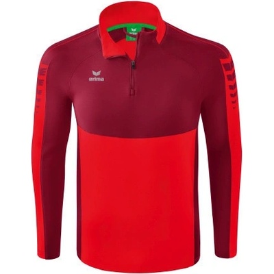 Erima SIX WINGS MIKINA 1/2 ZIP Červená Bordová