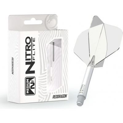 Red Dragon Nitro Flite - No2 - white & clear - medium