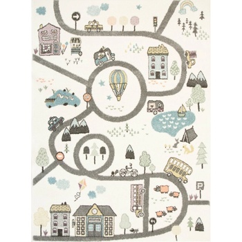 Nej-koberce Lima 9376A uličky krémový / světle šedý