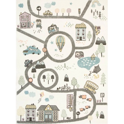 Nej-koberce Lima 9376A uličky krémový / světle šedý