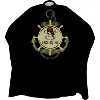 BARBERTIME Crystal Barber Cape Ruddered barber plášť pirátské kormidlo černý