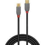 Lindy Кабел Lindy Anthra Line, от USB Type-C 2.0 (м) към USB Micro B 2.0 (м), 0.5 м, черен (LNY-36890)