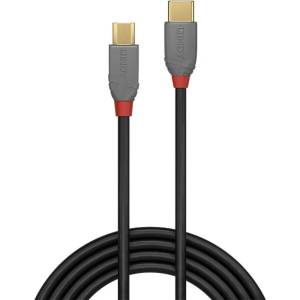 Lindy Кабел Lindy Anthra Line, от USB Type-C 2.0 (м) към USB Micro B 2.0 (м), 0.5 м, черен (LNY-36890)